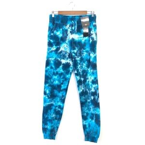 Hollywood The Jean People Bright Blue White Tie Dye Jogger Pants L
